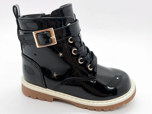 Botas femininas confortáveis ​​e antiderrapantes com design preto