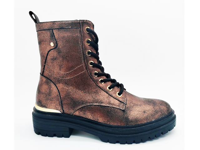 Botas femininas requintadas de alta qualidade da moda de cobre