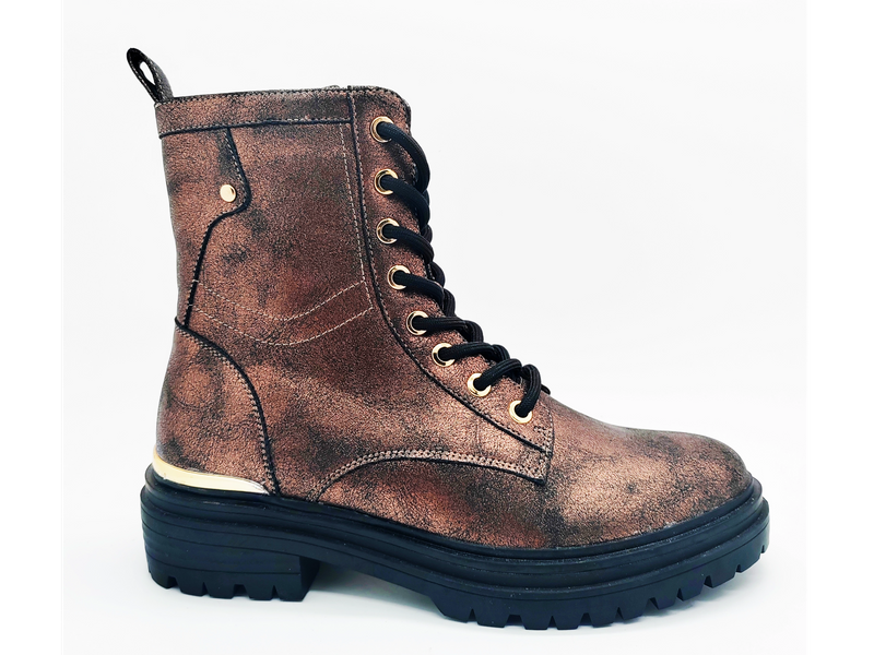 Botas femininas requintadas de alta qualidade da moda de cobre