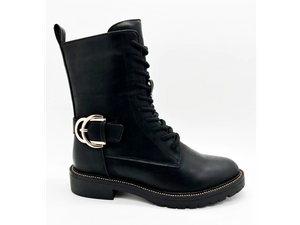 Botas femininas requintadas de couro sintético minimalista