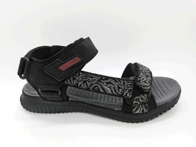 Preto Padrão Design Sandálias Masculinas Casuais Diárias