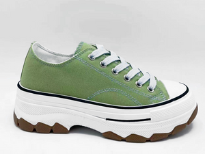 Sapatos de conforto femininos elegantes, leves e de alta qualidade, moldados por injeção verde