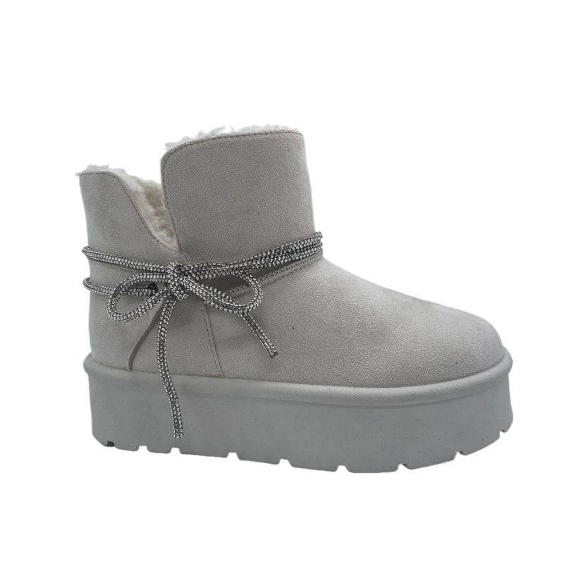 Bota de neve deslumbrante e aconchegante e durável para senhora