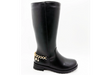 Botas femininas de PU com superfície lisa de cano alto 