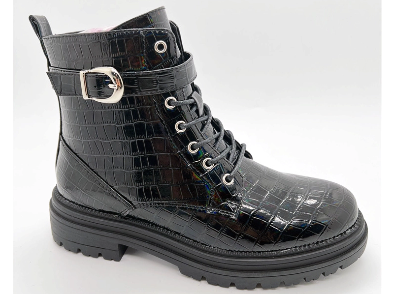 Botas femininas baratas respiráveis ​​e bem ajustadas em PU